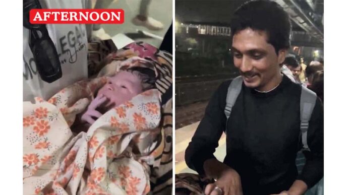 Sudden delivery on a moving train exposes humanity of an youth