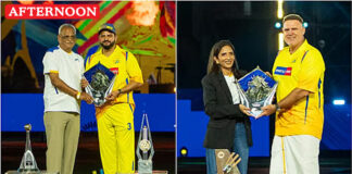 CSK Honours Raina Hayden With Hall Of Fame Award