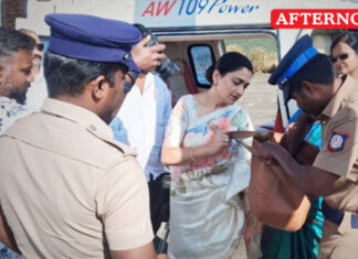 Flying Squad inspects helicopter carrying Khushbu during poll checks