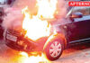 Parked car gutted in blaze at Marina beach