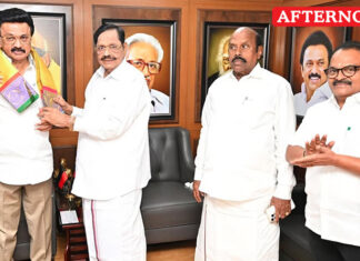 DMK Candidates call on Stalin ahead of counting