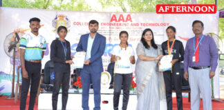 Sports day celebrated with Enthusiasm at AAA College