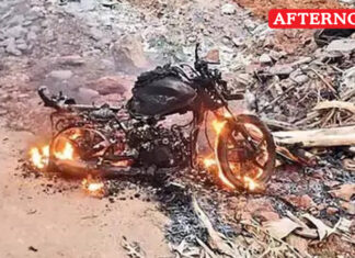 Father burns son’s bike over reckless riding
