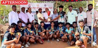 Nandha Polytechnic College wins in state level handball tourney