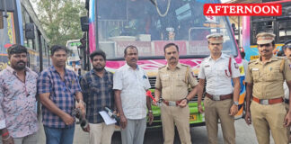 Loud Air horns seized from 11 buses in Mettupalayam