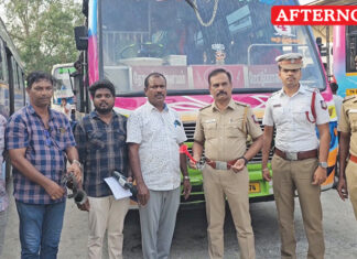 Loud Air horns seized from 11 buses in Mettupalayam