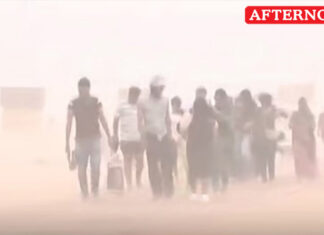 Dust storm sweeps Marina as rough sea triggers public warning