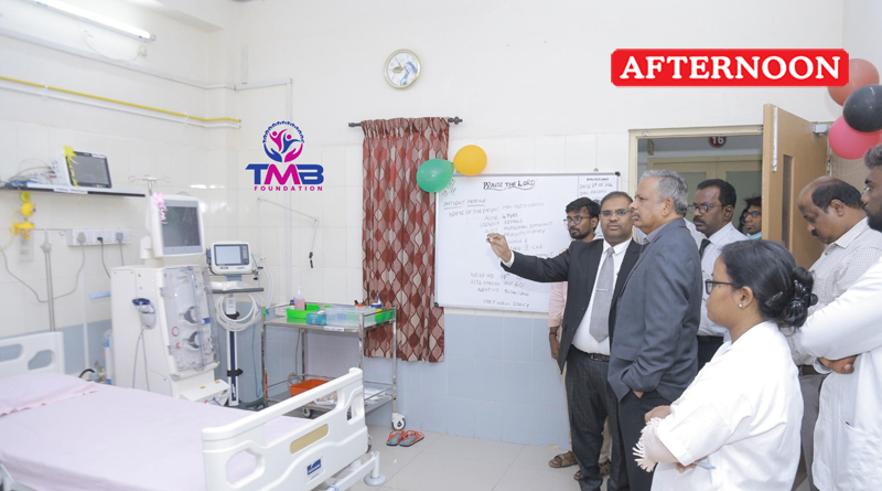 TMB Foundation Donates Dialysis Units, Ambulance To Karunya Hospital