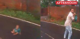 Toddler crawls onto road; alert bus driver averts tragedy