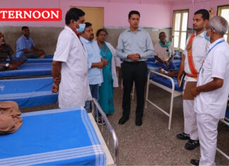 Collector Manish Narnaware inspects hospitals in Palladam