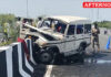 Three killed, six injured as car crashes into median