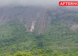 Giant boulder rolls down hill at Ettimadai