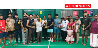 Anish And Monick Santhosh Win District Badminton Doubles Title