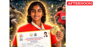 PSGR krishnammal college student wins gold in 100m hurdles