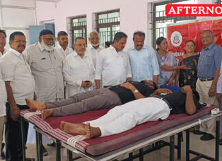 Blood donation camp held at Al-Ameen Engineering College