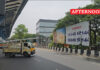 Torn flex banner poses safety risk at Hopes