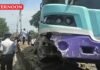 Government bus Crashes into road divider near Madras high court