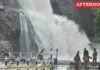 Courtallam waterfalls in spate ; tourist bathing banned