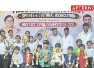 Over 500 students participate in Thoothukudi District Yoga and Abacus championships