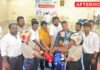 Erode district-level school and college kickboxing competition held