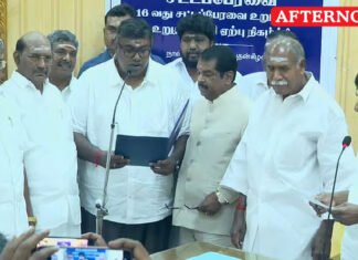 Ashok Anand takes oath as Thattanchavady MLA in Puducherry